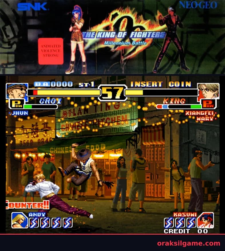 킹오브99 대전격투 게임 화면 2 - Arcade (1999)