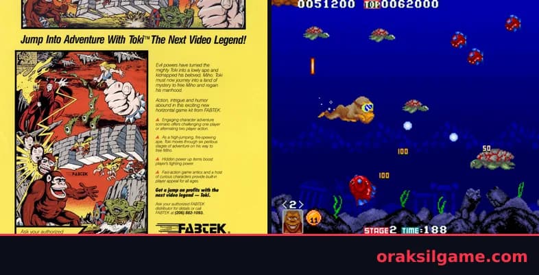 토키 런앤건 게임 화면 2 - Arcade (1989)