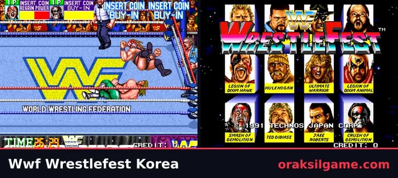 WWF 레슬페스트 스포츠 게임 화면 1 - 오락실 (1991)