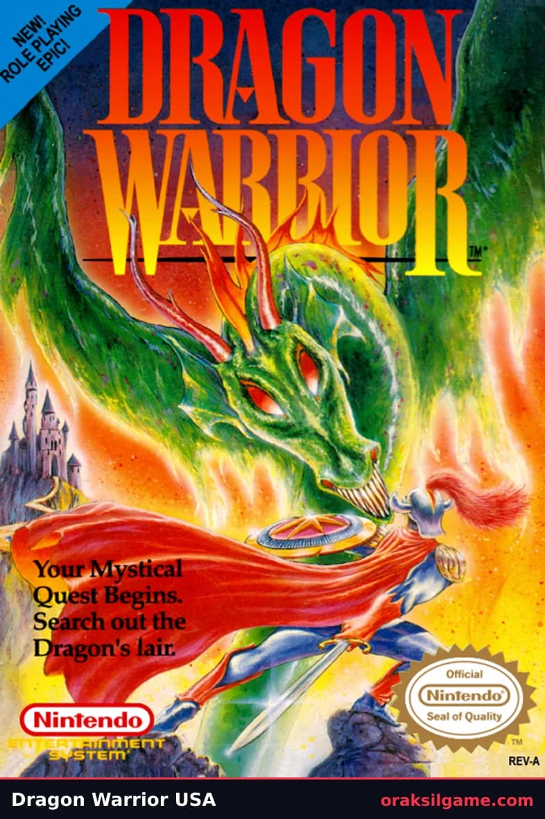 드래곤 워리어 NES판 RPG 게임 화면 2 - 패미컴 (1989)