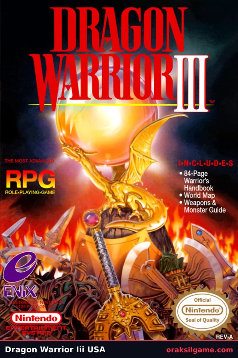 드래곤 퀘스트 3 북미판 RPG 게임 화면 2 - 패미컴 (1991)