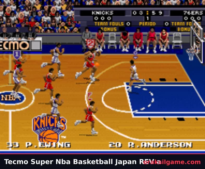 테크모 슈퍼 NBA 바스켓볼 스포츠 게임 화면 1 - 슈퍼 패미컴 (1992)