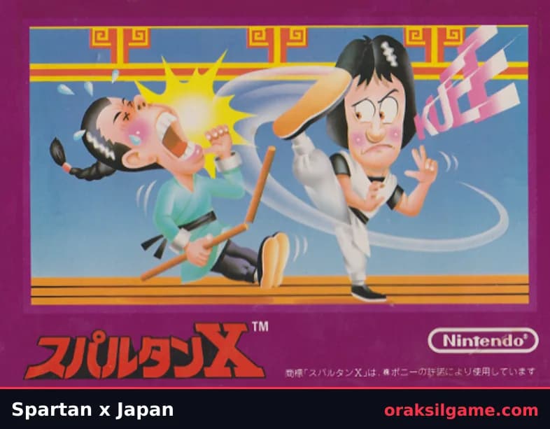 스파르탄 X 벨트스크롤 게임 화면 2 - 패미컴 (1985)