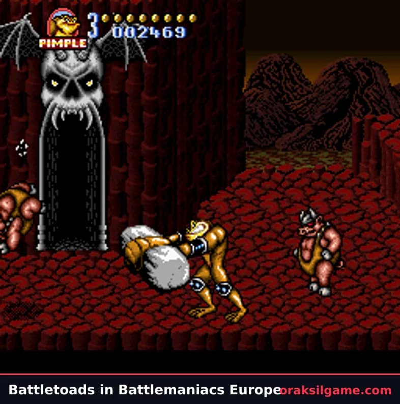 배틀매니악스 벨트스크롤 게임 화면 2 - 슈퍼 패미컴 (1993)