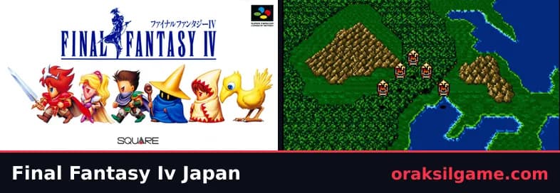 파이널 판타지 4 일본판 RPG 게임 화면 1 - 슈퍼 패미컴 (1991)