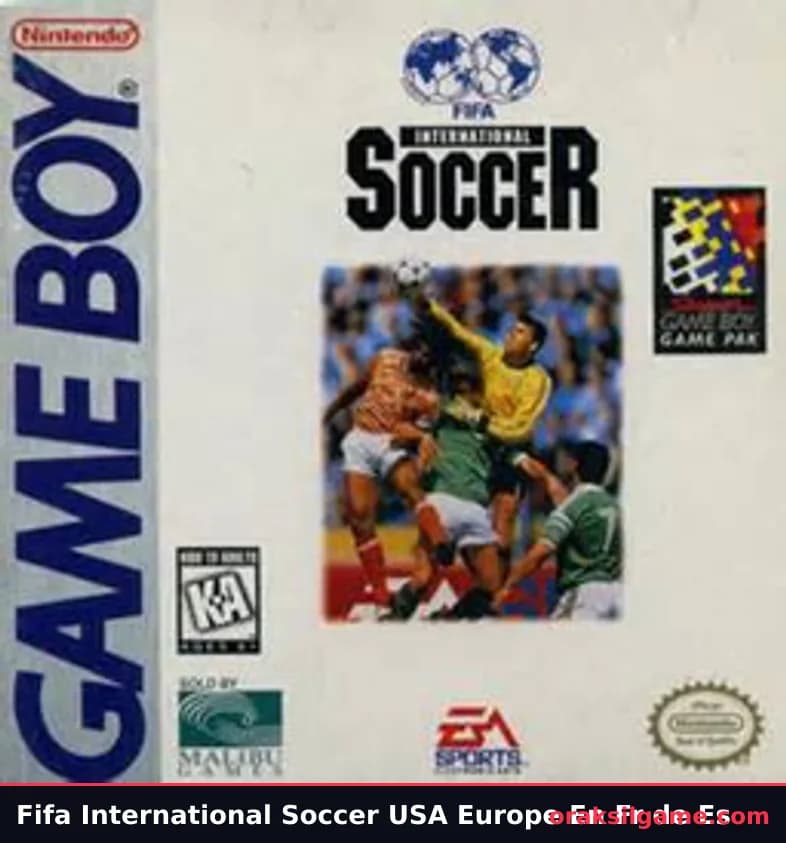FIFA 인터내셔널 사커 게임보이 스포츠 게임 화면 2 - 게임보이 (1996)