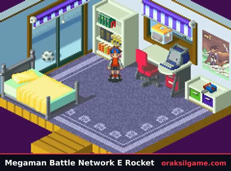 배틀 네트워크 록맨 에그제 1편 (유럽판) RPG 게임 화면 1 - 게임보이 어드밴스 (2001)