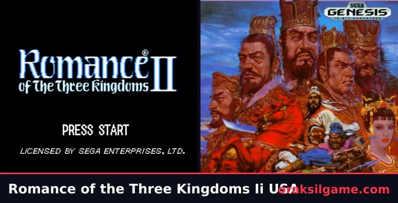 삼국지 2 메가드라이브 영문판 RPG 게임 화면 1 - 메가 드라이브 (1991)