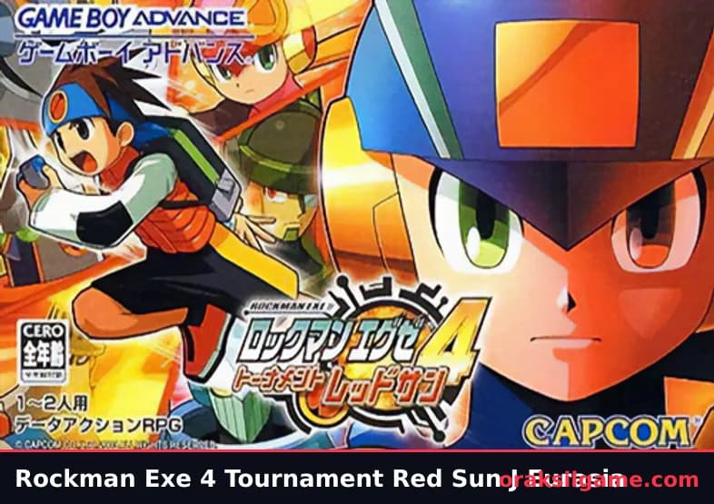 록맨 에그제 4 레드선 RPG 게임 화면 2 - 게임보이 어드밴스 (2003)