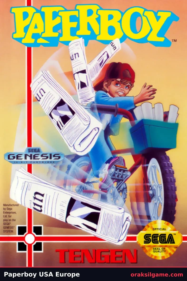 페이퍼보이 메가드라이브판 레이싱 게임 화면 2 - 메가 드라이브 (1991)