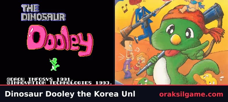 둘리 마스터시스템판 슈팅 게임 화면 1 - 마스터 시스템 (1991)