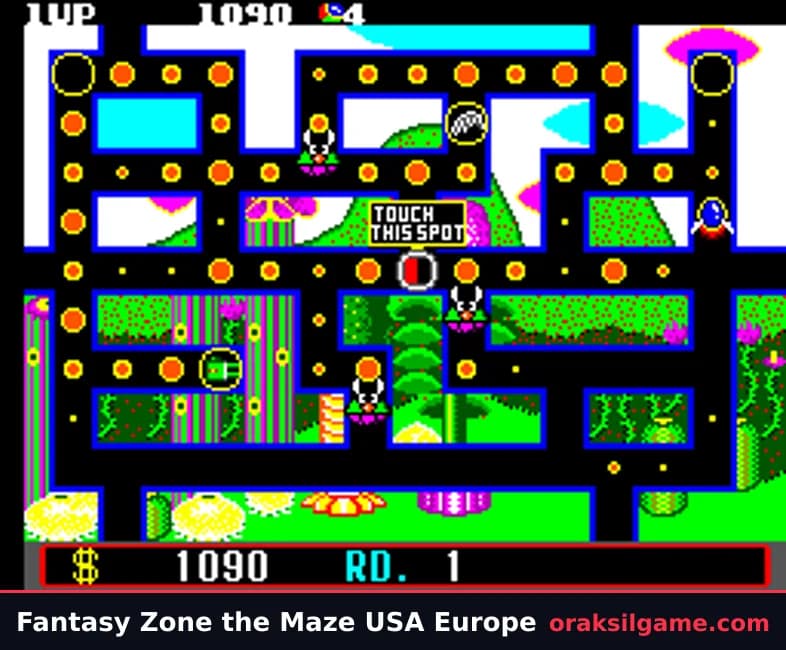 판타지 존 더 메이즈 퍼즐 게임 화면 2 - 마스터 시스템 (1987)