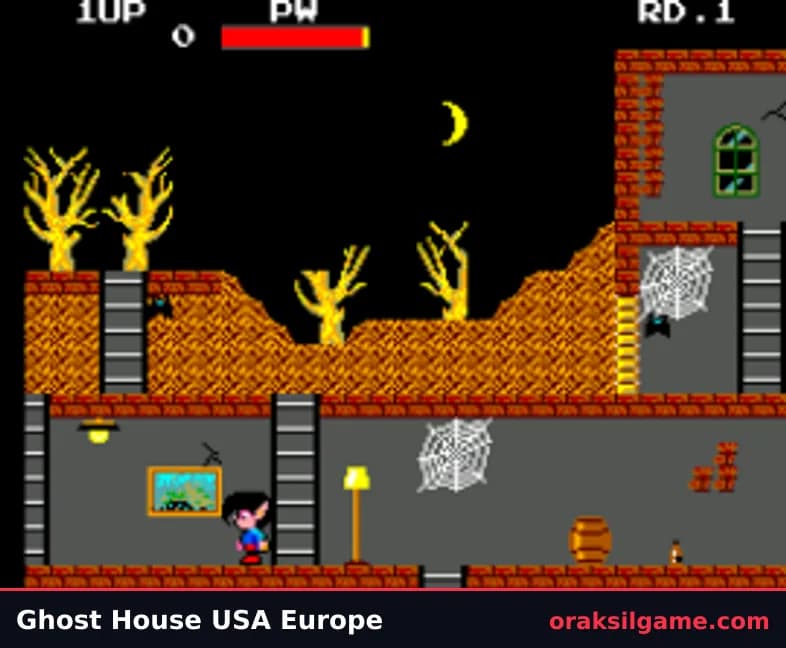 고스트 하우스 플랫폼 게임 화면 1 - 마스터 시스템 (1986)