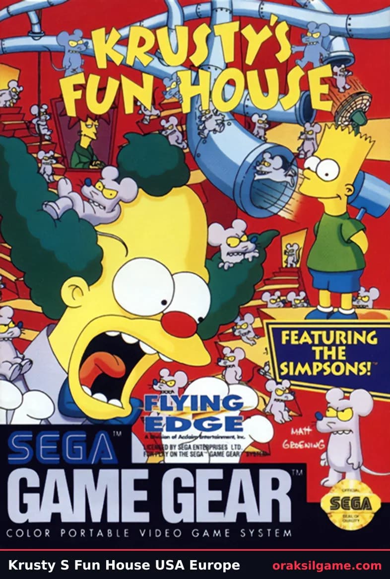 크러스티 펀 하우스 플랫폼 게임 화면 2 - 게임기어 (1992)