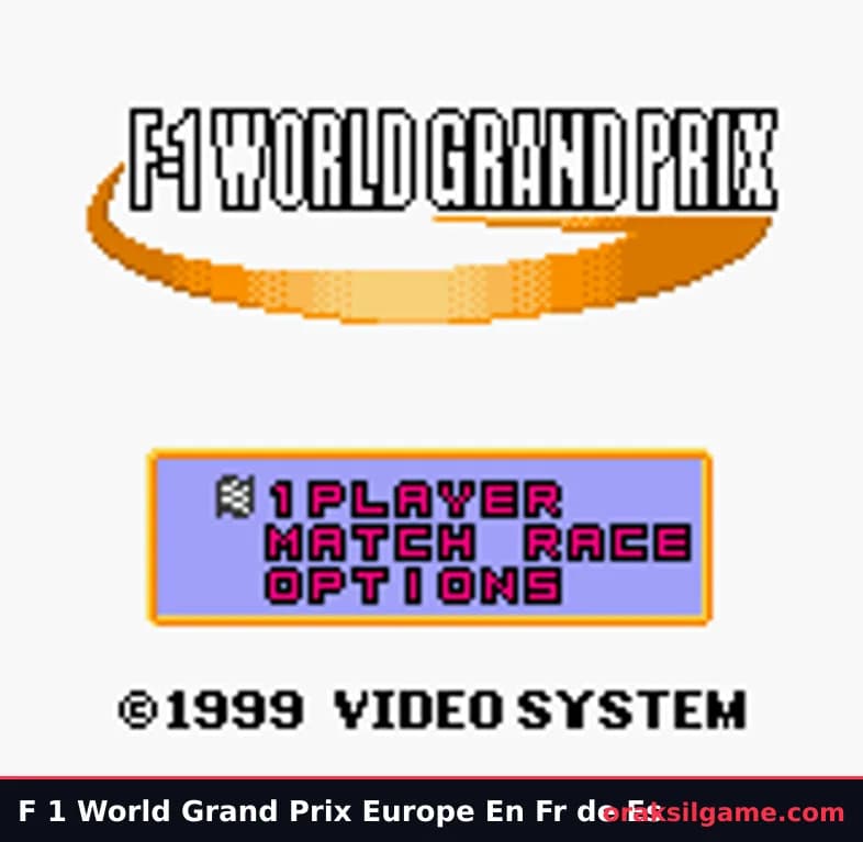 F-1 World Grand Prix 레이싱 게임 화면 2 - 게임보이 컬러