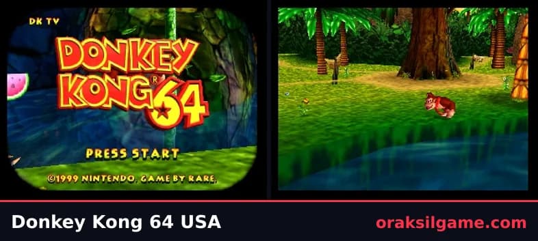 동키콩 64 플랫폼 게임 화면 1 - 닌텐도 64 (1999)