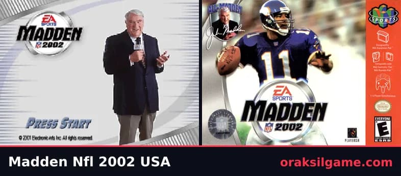 매든 NFL 2002 스포츠 게임 화면 1 - 닌텐도 64 (2001)