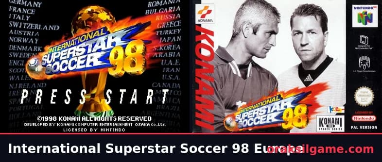 위닝일레븐 98 (닌텐도 64) 스포츠 게임 화면 1 - 닌텐도 64 (1998)