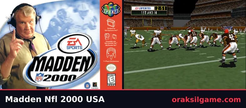 매든 NFL 2000 스포츠 게임 화면 1 - 닌텐도 64 (1999)