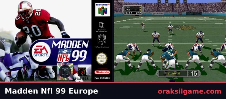 매든 NFL 99 스포츠 게임 화면 1 - 닌텐도 64 (1998)
