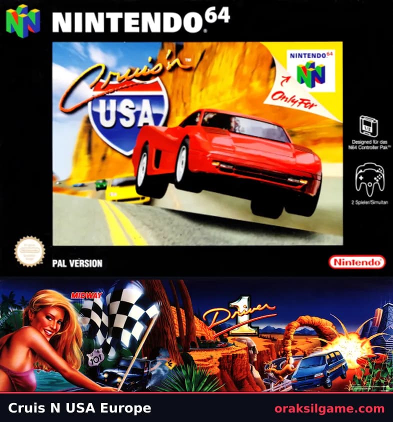 크루즌 USA 닌텐도64판 레이싱 게임 화면 1 - 닌텐도 64 (1996)