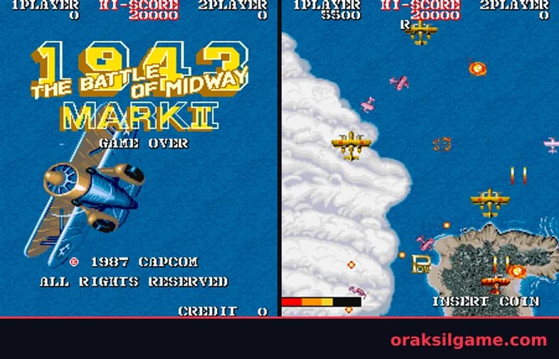 1943 슈팅 게임 화면 1 - Arcade (1987)