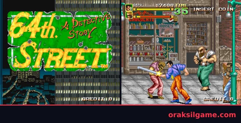 64번가 벨트스크롤 게임 화면 1 - Arcade (1991)