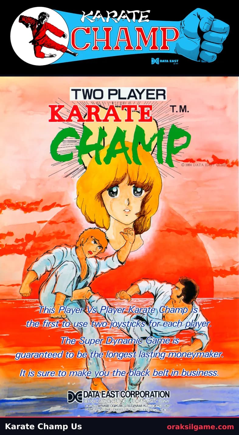 가라테 챔프 오락실판 대전격투 게임 화면 1 - 오락실 (1984)
