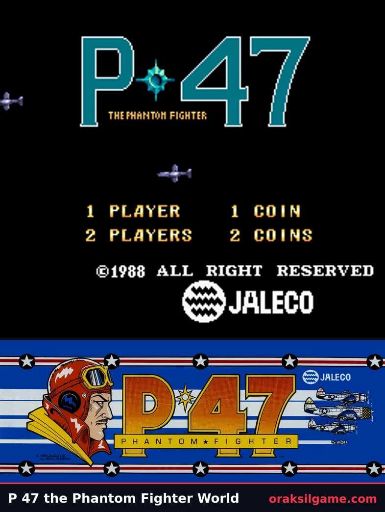 P-47 슈팅 게임 화면 2 - 오락실 (1988)