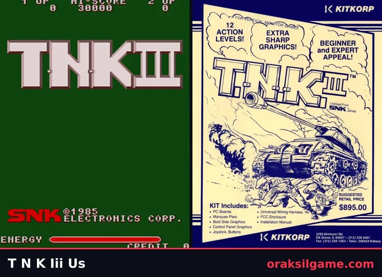 T.N.K. III 슈팅 게임 화면 1 - 오락실 (1985)