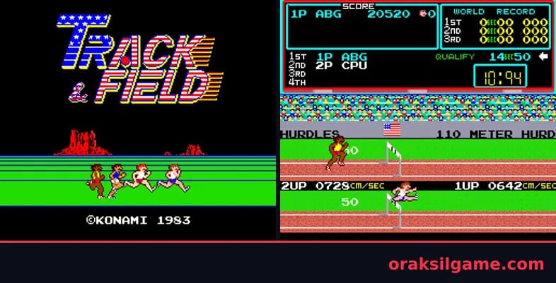 트랙 앤 필드 스포츠 게임 화면 2 - Arcade (1983)