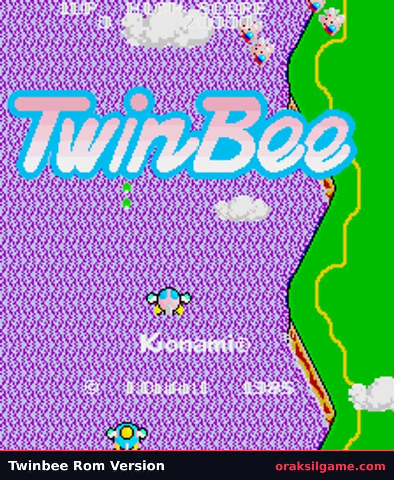 트윈비 오락실판 슈팅 게임 화면 2 - 오락실 (1985)