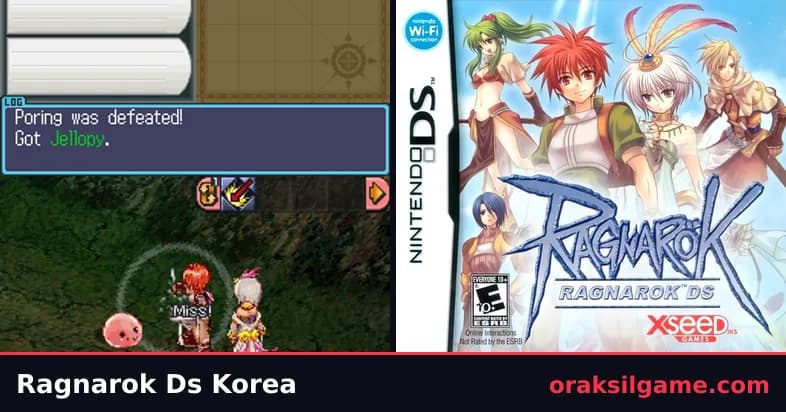 라그나로크 DS 한국판 RPG 게임 화면 1 - 닌텐도 DS (2010)
