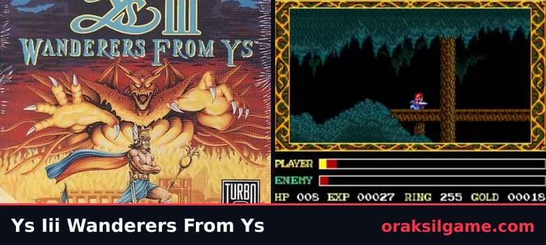 이스 3 RPG 게임 화면 1 - PC엔진 (1991)