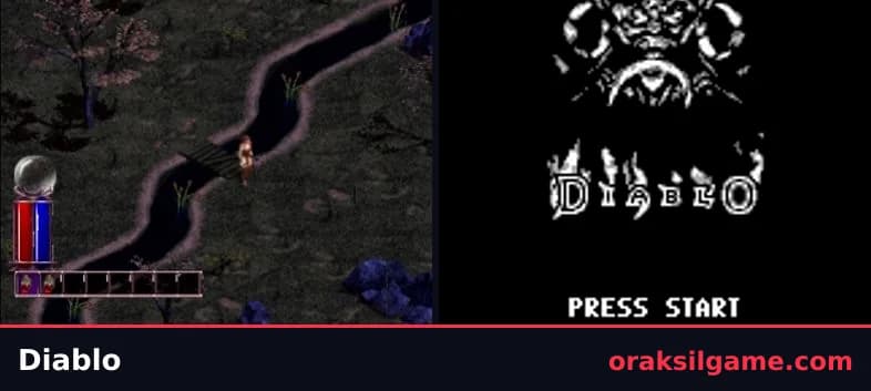 플스 디아블로 RPG 게임 화면 1 - 플레이스테이션 (1998)