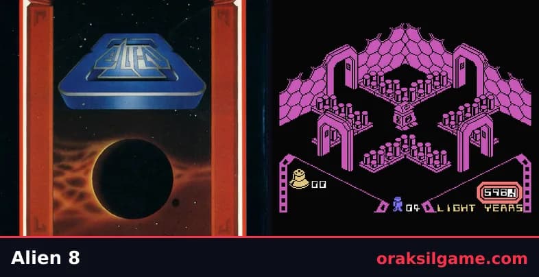 에일리언 8 액션 게임 화면 1 - MSX (1985)
