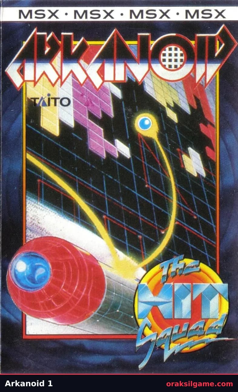 벽돌깨기 액션 게임 화면 2 - MSX (1986)