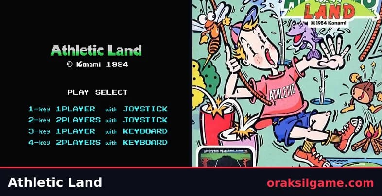 애슬레틱 랜드 플랫폼 게임 화면 1 - MSX (1984)