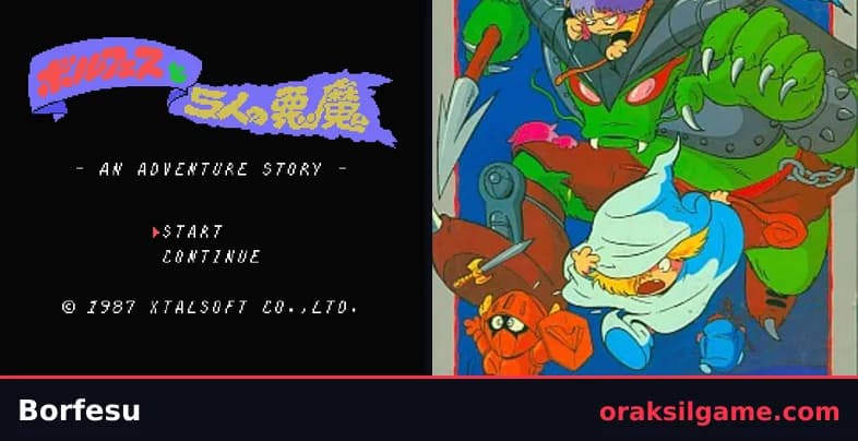 볼페스와 다섯 악마 액션 게임 화면 1 - MSX (1987)