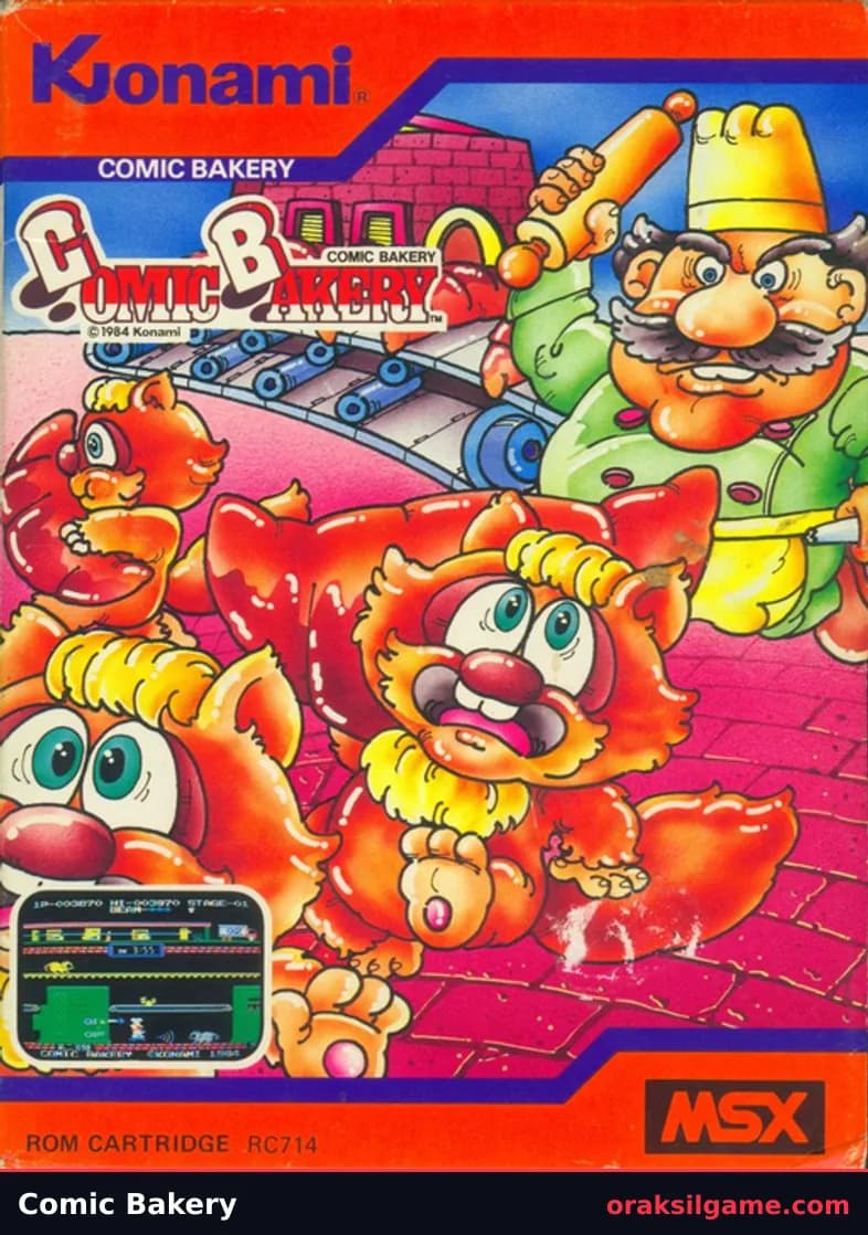 코믹 베이커리 액션 게임 화면 2 - MSX (1984)