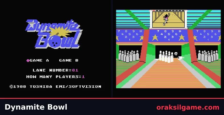 다이너마이트 볼 스포츠 게임 화면 1 - MSX (1988)