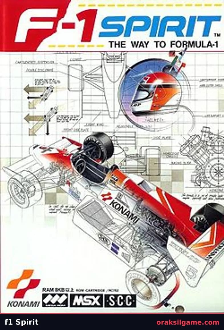 F-1 스피릿 레이싱 게임 화면 1 - MSX (1987)