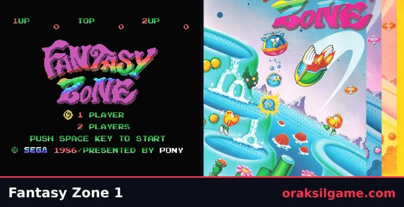 판타지 존 MSX판 슈팅 게임 화면 1 - MSX (1986)