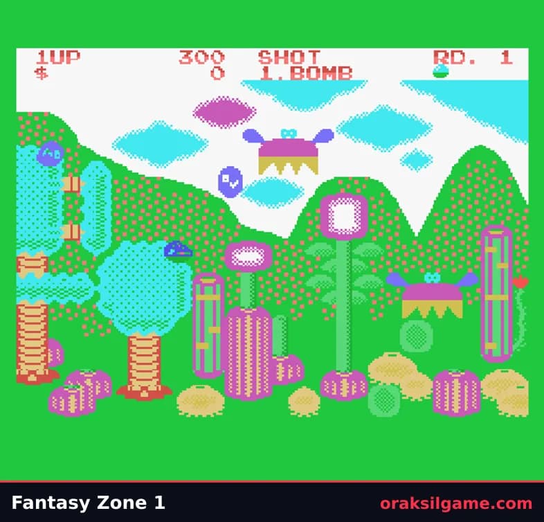 판타지 존 MSX판 슈팅 게임 화면 2 - MSX (1986)