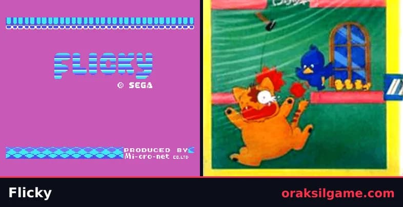 플리키 MSX 플랫폼 게임 화면 1 - MSX (1985)