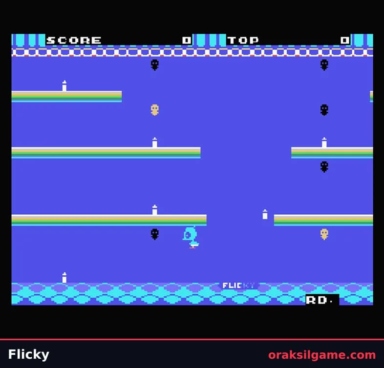 플리키 MSX 플랫폼 게임 화면 2 - MSX (1985)