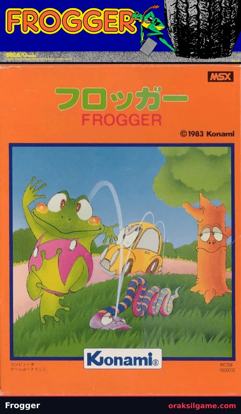 프로거 MSX 액션 게임 화면 1 - MSX (1983)