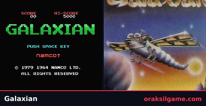 갤럭시안 MSX판 슈팅 게임 화면 1 - MSX (1984)