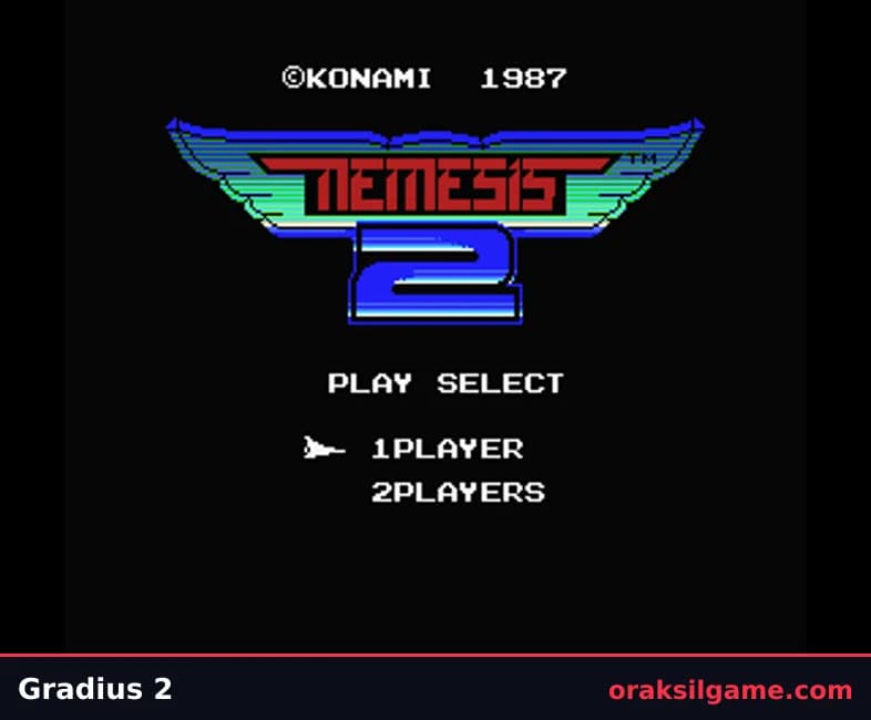 그라디우스 2 MSX판 슈팅 게임 화면 2 - MSX (1987)