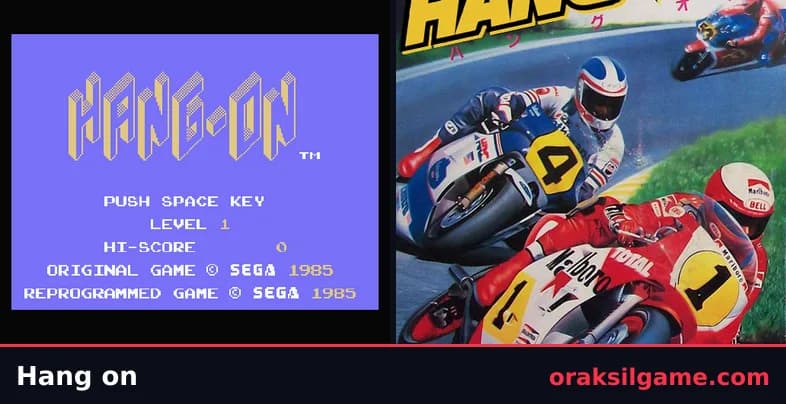 행온 MSX 레이싱 게임 화면 1 - MSX (1985)
